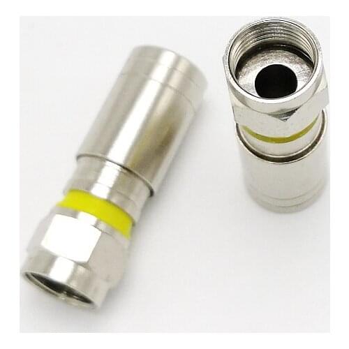 Extrusion F type connecor for RG6 Coaxial cable British unit CATV F type connector 10pcs