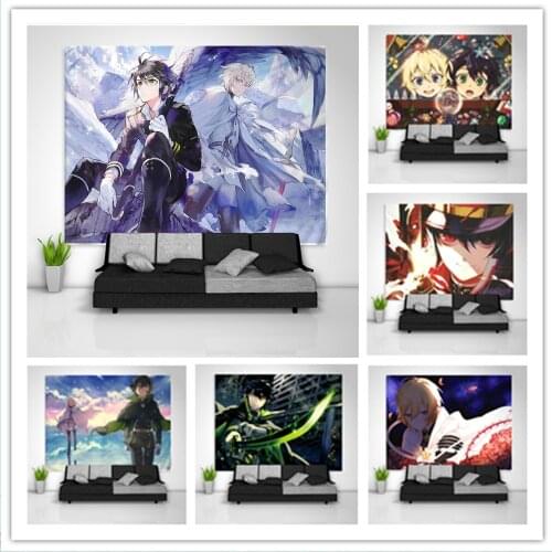Seraph Of The End Hyakuya Mikaela Hyakuya Yuuichirou Tapestry Art Wall Hanging Sofa Table Bed Cover Home Decor Dorm Gift