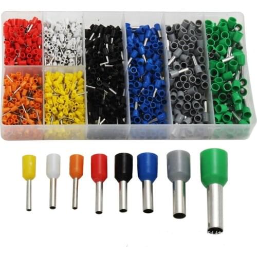 SUNSHINE 800 PCS Insulated Cord Pin End Terminal AWG 22-10 Ferrules Kit