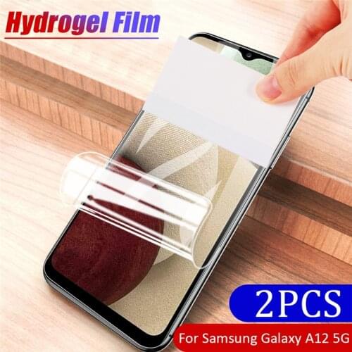 2PCS Soft Hydraulic Gel Film For Samsung Galaxy A12 A42 A21 A21S A71 A51 5G Screen Protector Glass For Samsung A12 Front Film