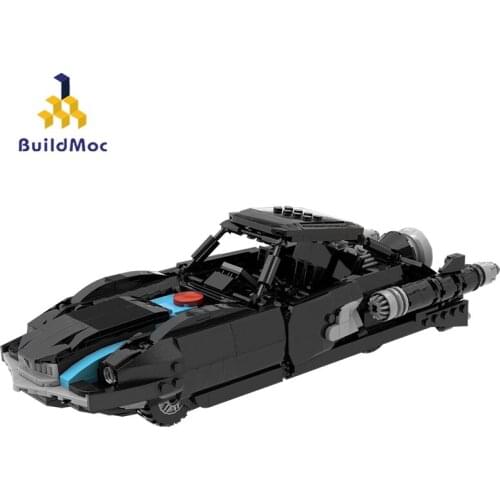 Buildmoc Technical Black Sports Car Movie Series Modular Racing City Hero Car Building Blocks Creator Expert Children Toys Gifts