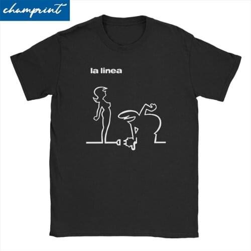 Novelty La Linea Femme Sexy T-Shirt for Men Women Round Collar T Shirts Badum Badum Linus Lineman Cartoon Tees Plus Size Clothes