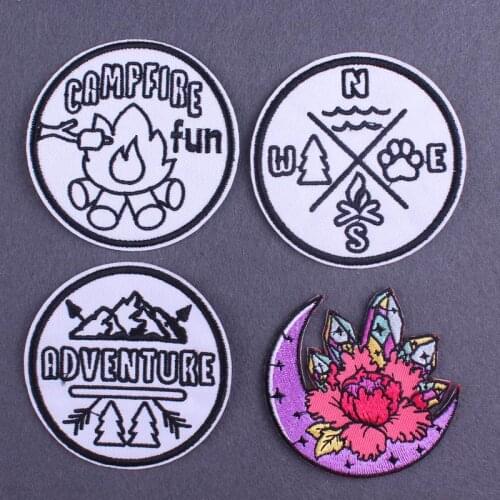 Travel Patches On Clothes Adventure Iron On Patches For Clothing Camping Stickers Embroidered Patches On Clothes Natural Patch