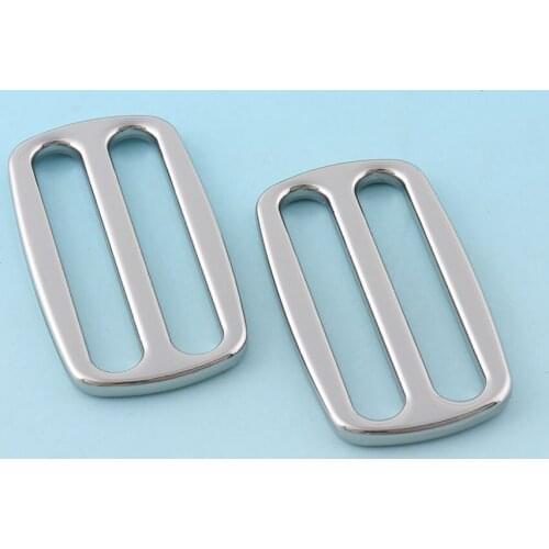 Silver Adjuster Buckles Alloy Release Belt Buckles 38mm Tri Bar Buckles Strap Slider Fastener Bag Hardware rectangle buckles