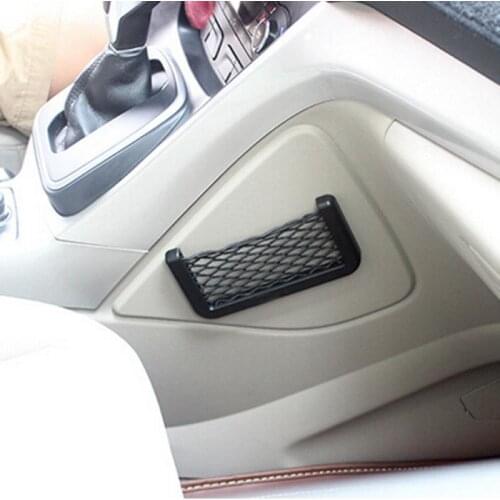 Car Auto Seat Back Storage Mesh Bag Car Organizer Net Sticking Holder Pocket Car Trunk Organizer Car Interior Accessories Pock