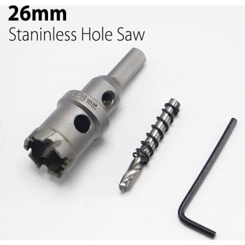High Quality 26mm 1.02" Hard Alloy Metal Hole Saw Core Drill Bit Drill Bit for Metal Working Universal Type