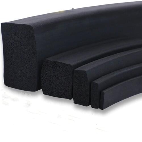 5 10 15 x 15 20 25 30 35 40 50mm Foaming EPDM rubber seal strip Square Oblong Foamed EPDM sponge door damper car air conditioner