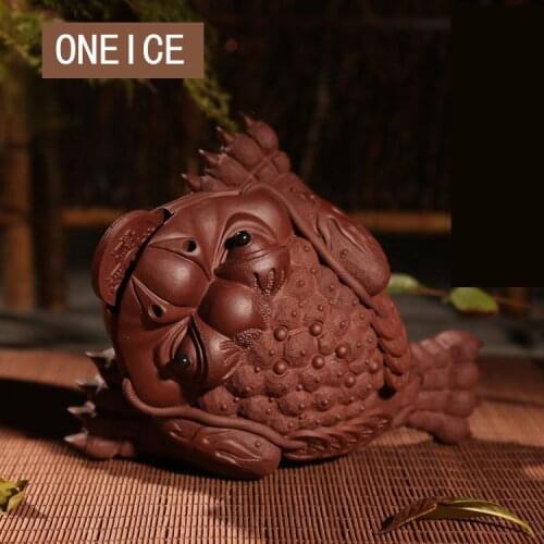 Yixing Tea Play Tea Pet Gold Toad Special Explosion Clay Teapet Aceessories