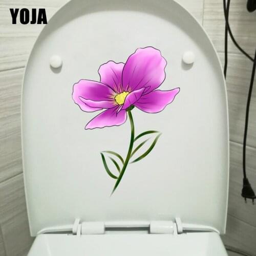 YOJA 16.6*23.6CM Hand Drawn Cartoon Flower Kids Room Wall Sticker Decal Toilet Seat Decoration T1-0578