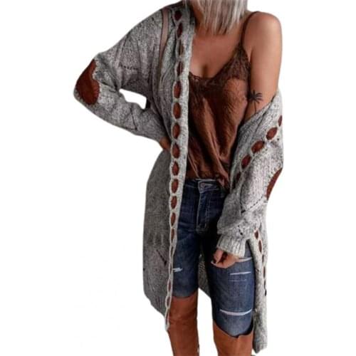 2021 New Winter jacket Women Coat Cardigan Hooded Patchwork Knitted Long Women Sweater Winter Patchwork Female Jacket Sweater