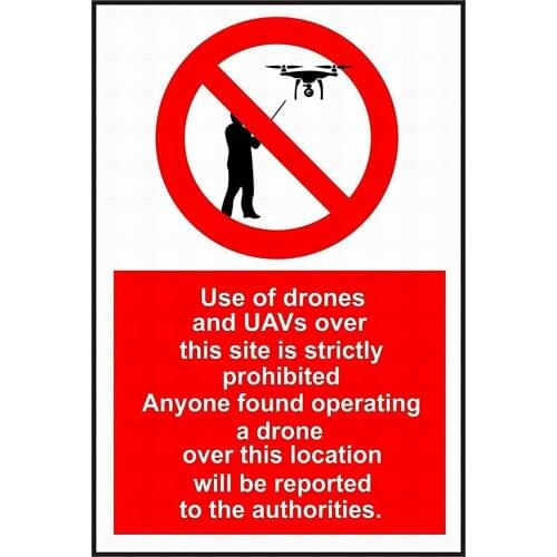Tin Sign Use of Drones and Other UAVs Over This Area is Strictly Prohibited Warning Sign Metal Tin Sign 8x12 Metal Bar Living
