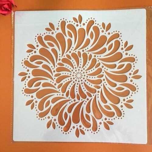 30 * 30cm sun Mandala DIY Layering Stencils Wall Painting Scrapbook Coloring Embossing Album Decorative Template for walls