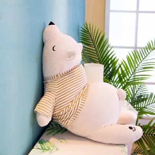 35-50cm Kawaii Baby Dressing Polar Bear Plush Doll Baby Soft Stuffed Wearable Sleeping Bear Pillow Animal Plush Toy Kids Gifts