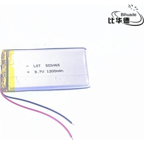 5pcs 3.7V 1200mAh 503465 Lithium Polymer Li-Po li ion Rechargeable Battery cells For Mp3 MP4 MP5 GPS PSP mobile bluetooth