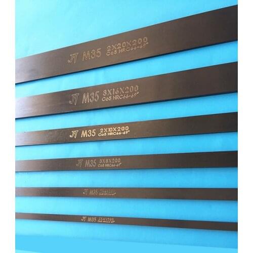 5x200MM Width 14/16/18/20mm hrc67-69 Super hard M35 high speed steel turning tools, hss steel knife with cobalt, hss steel bar