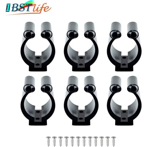 6X Nylon Portable Fishing Rod Clips Plastic Club Positioning Clamps Holder Accessories Wall Mounted Organizer Fishing Rod Racks