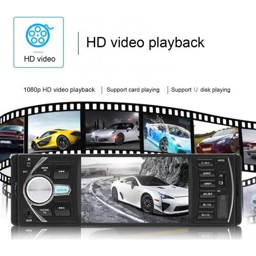 50% Hot Sales 4022B Car MP5 Bluetooth Player Steering Wheel Control 1 Din 4.1 inch Screen Auto Stereo Audio In Dash Head Unit