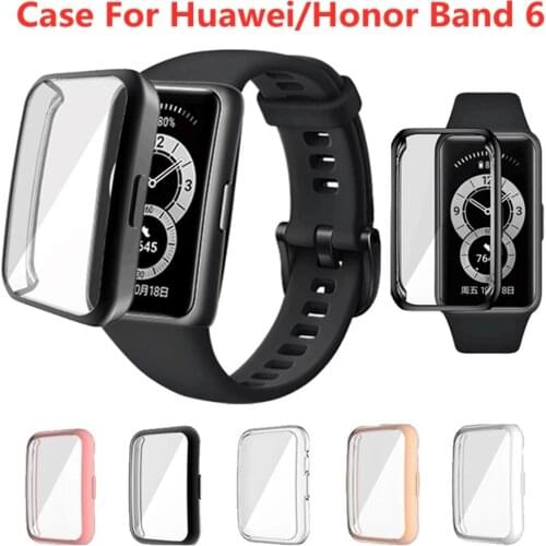 Case For Huawei Honor Band 6 Protective TPU Bumper Full Cover Screen Protector For Huawei Honor Band6 HuaweiBand 6 Soft Case