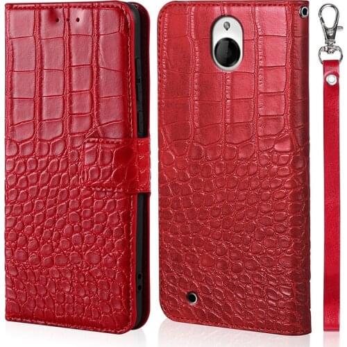 Wallet Case For Nokia Lumia 850 Leather Flip Phone Book Cover Crocodile skin for Nokia Lumia 850 Case With Strap
