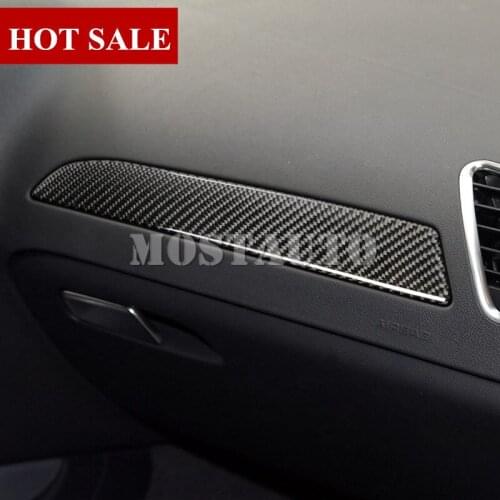 For Audi A5 S5 Carbon Fiber Center Dashboard Glove Box Moulding Cover 2008-2016 1pcs Car Accessories Interior Car Decor Car Trim