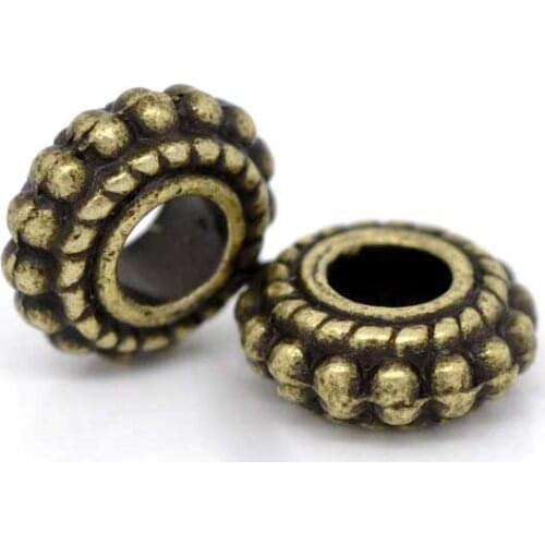 DoreenBeads 100 Bronze Tone Wheel Spacer Beads Findings 8x3mm (B09226)