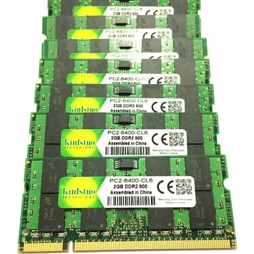 Kinlstuo New rams 2GB pc2 6400 800Mhz 2RX8 Laptop Memory 2G pc2-5300 ddr2 667 MHZ 200pin Full compatible