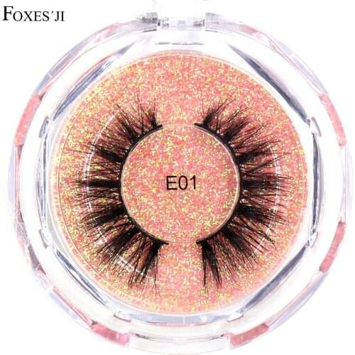 FOXESJI 3D Mink Eyelashes Lashes Natural Fluffy Thick High Volume Eye Lashes False Eyelashes Full strip Eyelash Extension SE01