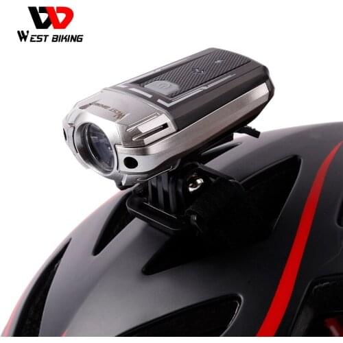 WEST BIKING Bike Light Bicycle Handlebar Safety Lamp Torch Bicicleta USB Rechargeable Headlight for Bicycle Helmet Safety Lights