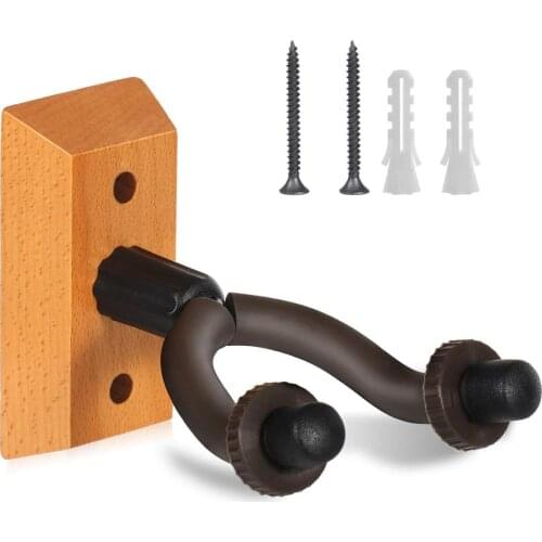 Guitar Wall Mount Hanger, Guitar Hanger Wall Hook Holder Stand for Bass Electric Acoustic Guitar Ukulele