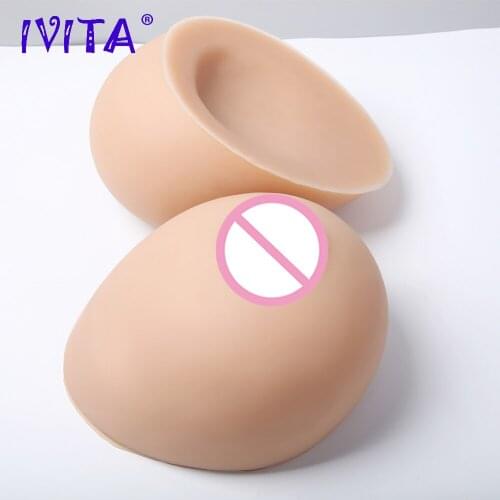 IVITA High Quality Silicone Breast Forms Fake Boobs Fashion False Breasts for Crossdresser Transgender Drag Queen Enhancer