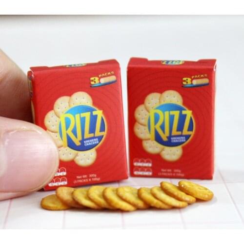 1PCS Mini 1/6 Scale Miniature Dollhouse Cookies with Boxes Pretend Play Food for Doll Blyth Barbies Kitchen Toys