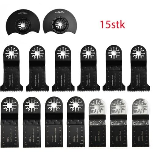 15-Piece Multifunctional Tool Accessory For Fein BSH MKT Multitool Tool Soft-Metal Oscillating Saw Blade For Base Boards