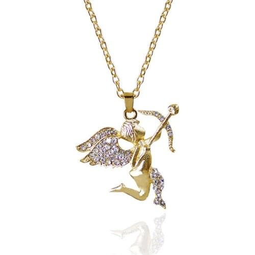 Fashion collocation items Cupid an archery heart necklace creative pendant sweater chain