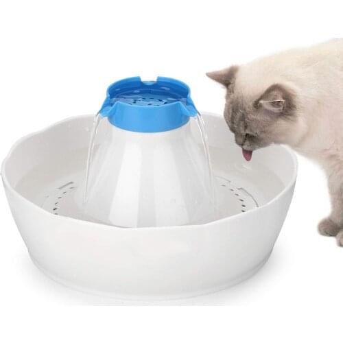 Pet Cat Drinking Fountain Quiet 2.3L Large Capacity Automatic Electric Two Area Water Fountain Feeder for Cat and Dog