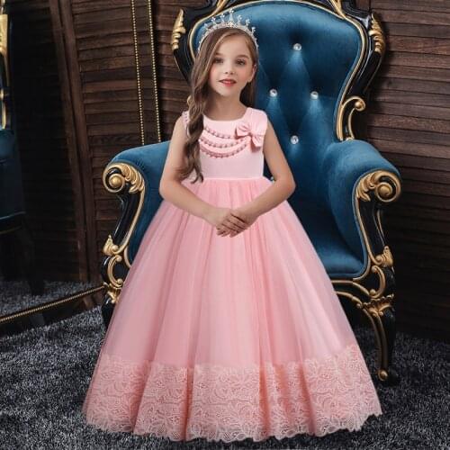 Ceremony Flower Girls Dress Wedding Evening Kids Dress For Girls Children Princess Party Pageant Long Gown Teens Formal Clothes