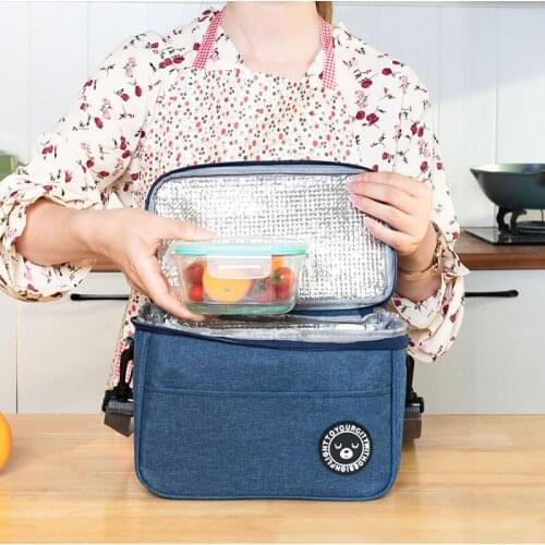 Portable Lunch Bag Insulation Cooler Lunch Box Thermal Insulated School Outdoor Camping Picnic Bento Pouch Food Storage Bags