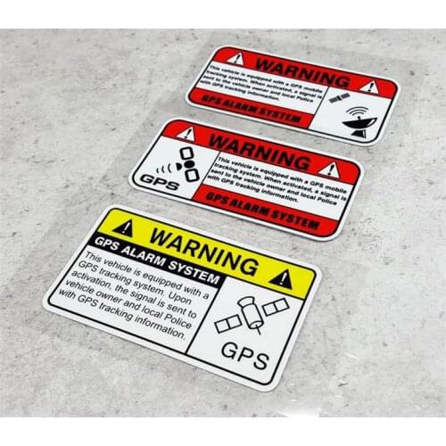 WARNING GPS TRACKING Alarm Decal Reflective Vinyl Sticker Car-Styling Anti-Theft Stickers For Scooter,Motorcycle