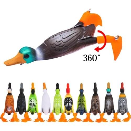The New Lure Decoy Duck, Thunder Frog, Black Fish Professionally Kill 9.5cm 12g Propeller Lure Tractor Decoy Frog Fishing Lure