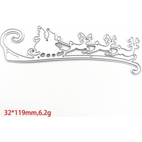 Christmas deer sled Metal Cutting Dies DIY Scrapbooking Paper Photo Album Crafts Knife Mould Card Embossing Mold Stencils Decor