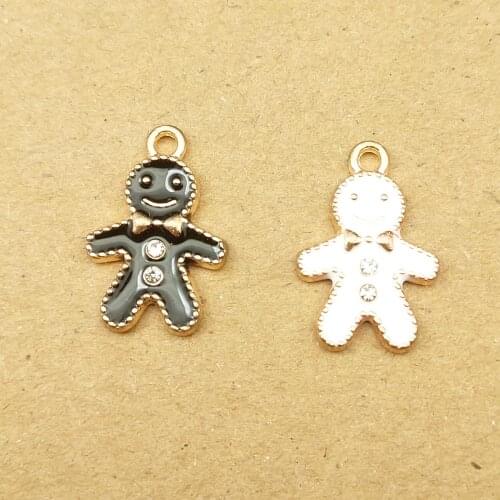 10pcs 11x17mm cartoon human enamel charm for jewelry making and crafting fashion earring pendant necklace and bracelet charms