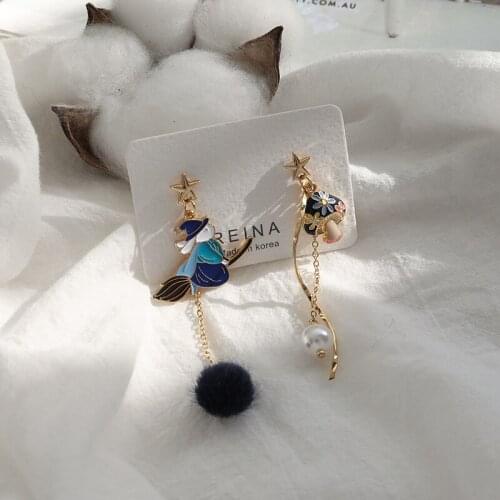 Cute Earrings For Women Sweet Mushroom Earrings Cartoon Design Girls Lovely Unique Long Earrings Gifts Women Jewelry 2021