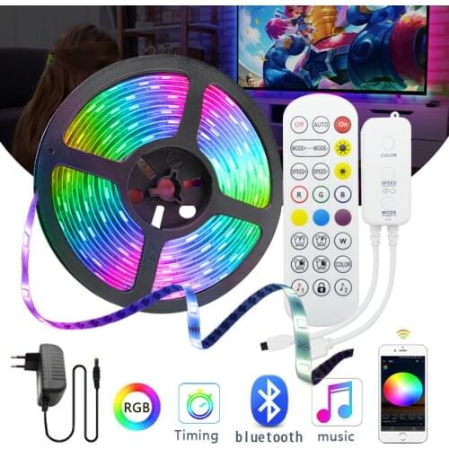 Bluetooth Music 5M 10M 15M LED Strip Light RGB 5050 SMD 2835 Luces LED Light for Room 12V Neon LED Strip Christmas RGB Tape