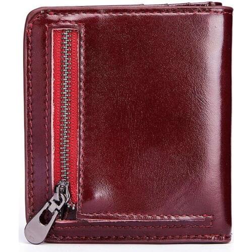 High Quality Mens Wallet Short Style Leather Coin Purse Head Layer Cowhide Leather Bag Christmas gift