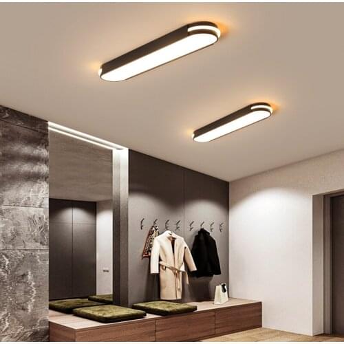 Modern Led Ceiling Lights Balcony Living Room White Black Framed Iron Lighting Lamp Dropshipping Plafonnier Luminaria Fixtures