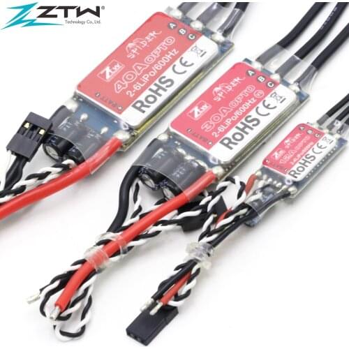 ZTW Spider Series 3-6S 12A 20A 30A 40A 50A 60A OPTO ESC -SimonK ESC for RC Multi-Rotor Aircraft RC Drone