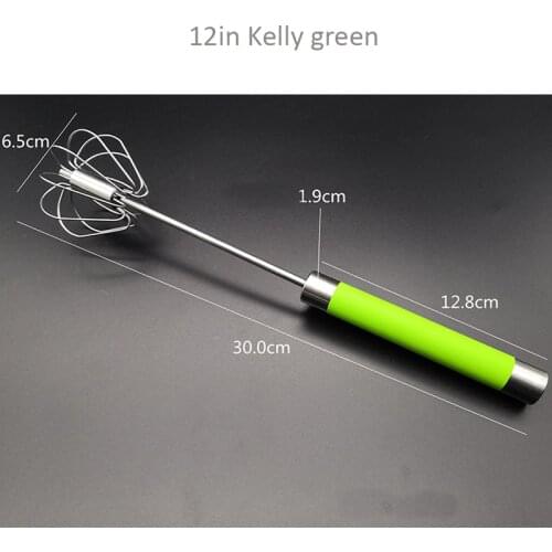 1Pcs Kitchen Tool Stainless Steel Whisk Stirrer Mixing Mixer Egg Beater Foamer Rotate Hand Push Whisk Stiring Tool