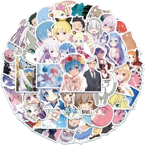 10/30/50PCS Cool Guitar Skateboard Luggage Notebook Waterproof Helmet Anime Cute Rem Graffiti DIY Sticker Wholesale