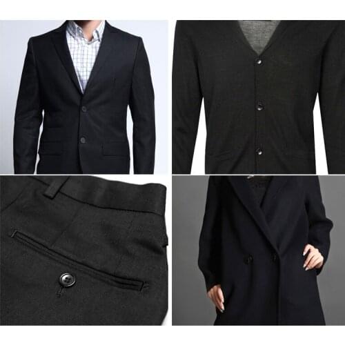 10pcs/lot Men and women suit jacket suit pants button round woolen coat buckle black resin button windbreaker buckle