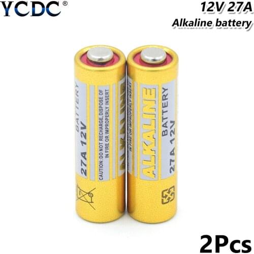 2pcs 12 V 27A G27A MN27 MS27 GP27A A27 L828 V27GA Dry Battery Long Lasting ALK27A A27BP K27A VR27 R27A Alkaine Batteries