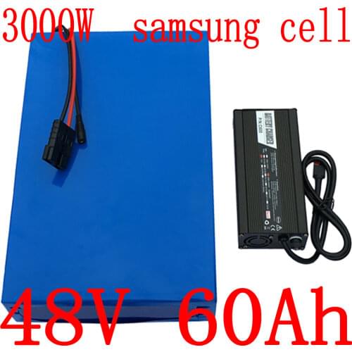 48V battery 48V 60AH electric bike battery 48V 60AH lithium battery use sanyo cell for 48V 2000W 3000W electric scooter motor